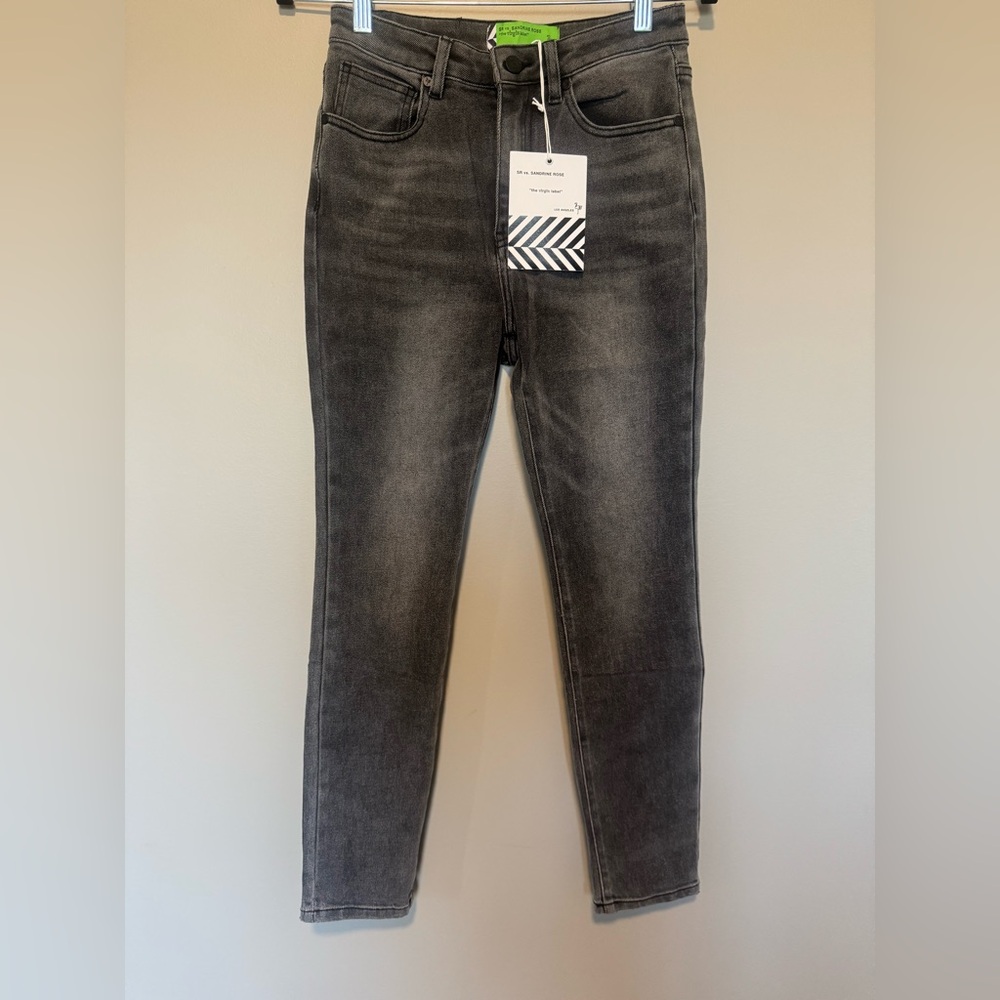 NWT Sandrine Rose X Free People Black Skinny Jeans Size 26 High-Rise